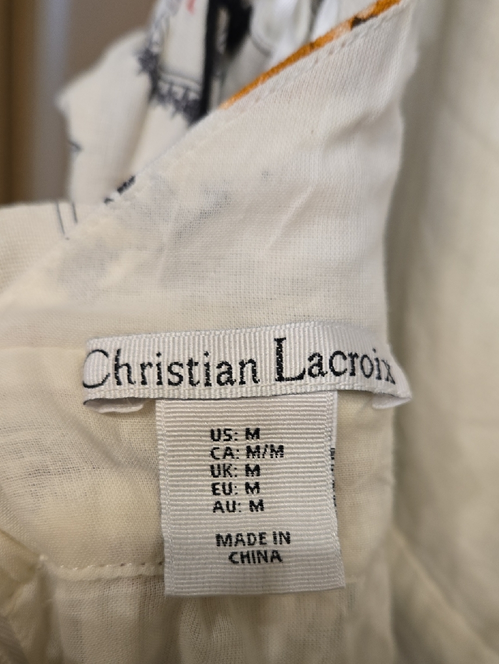 Christain Lacroix Linen Blend Floral Beaded Dress Size Medium - Picture 9 of 11